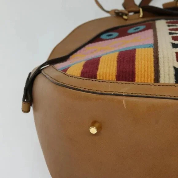 BURBERRY Hand Bag Leather 2way Beige Auth 113749V - Picture 10 of 15